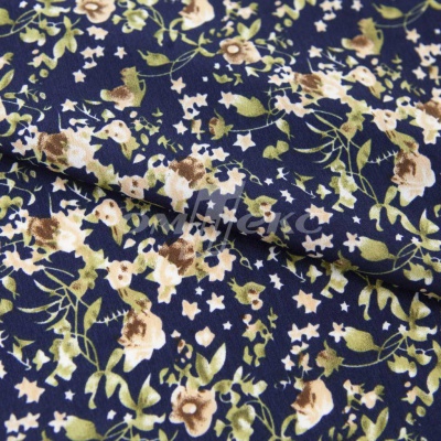 Плательная ткань "Фламенко" 1.1, 80 гр/м2, шир.150 см, принт растительный - купить в Воронеже. Цена 241.49 руб.