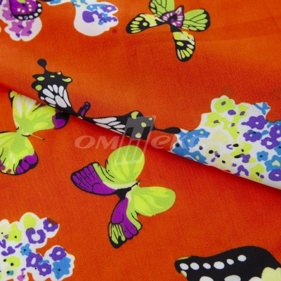 Плательная ткань "Софи" 7.1, 75 гр/м2, шир.150 см, принт бабочки - купить в Воронеже. Цена 241.49 руб.