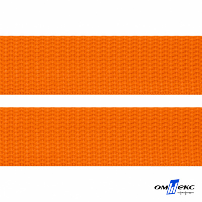 Оранжевый- цв.523 -Текстильная лента-стропа 550 гр/м2 ,100% пэ шир.25 мм (боб.50+/-1 м) - купить в Воронеже. Цена: 405.80 руб.
