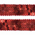 Тесьма с пайетками 3, шир. 20 мм/уп. 25+/-1 м, цвет красный - купить в Воронеже. Цена: 778.19 руб.