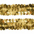 Тесьма с пайетками D16, шир. 30 мм/уп. 25+/-1 м, цвет золото - купить в Воронеже. Цена: 1 098.48 руб.
