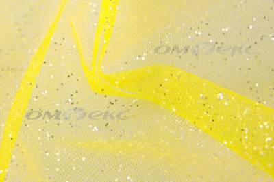 Сетка Глиттер, 40 гр/м2, шир.160см, цвет жёлтый - купить в Воронеже. Цена 163.01 руб.