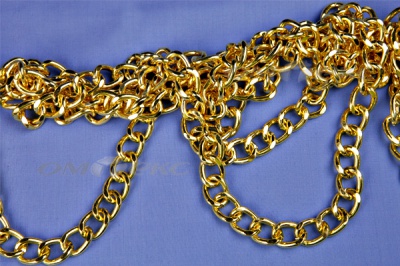 Цепь металл декоративная №11 (17*13) золото (10+/-1 м)  - купить в Воронеже. Цена: 1 341.87 руб.