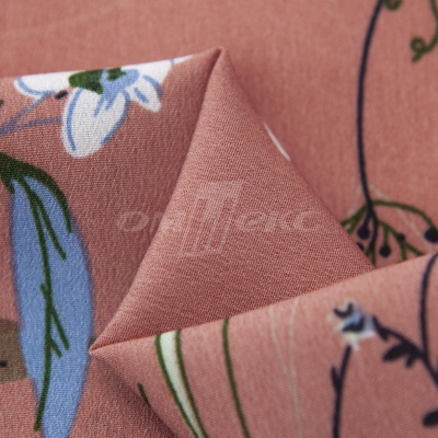 Плательная ткань "Фламенко" 2.1, 80 гр/м2, шир.150 см, принт растительный - купить в Воронеже. Цена 311.05 руб.