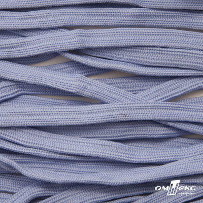Шнур плетеный (плоский) d-12 мм, (уп.90+/-1м), 100% полиэстер, цв.259 - голубой - купить в Воронеже. Цена: 8.62 руб.