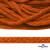 Шнур плетеный d-6 мм, 70% хлопок 30% полиэстер, уп.90+/-1 м, цв.1066-апельсин - купить в Воронеже. Цена: 588 руб.