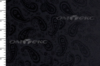 Ткань подкладочная жаккард Р14098, чёрный, 85 г/м2, шир. 150 см, 230T - купить в Воронеже. Цена 166.45 руб.