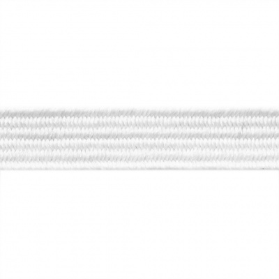 Резиновые нити с текстильным покрытием, шир. 6 мм (182 м/уп), цв.-белый - купить в Воронеже. Цена: 705.59 руб.