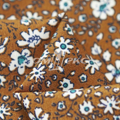 Плательная ткань "Фламенко" 11.1, 80 гр/м2, шир.150 см, принт растительный - купить в Воронеже. Цена 239.03 руб.