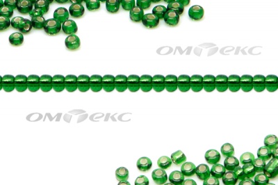 Бисер (SL) 11/0 ( упак.100 гр) цв.27В - зелёный - купить в Воронеже. Цена: 53.34 руб.