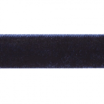 Лента бархатная нейлон, шир.12 мм, (упак. 45,7м), цв.180-т.синий - купить в Воронеже. Цена: 411.60 руб.