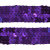 Тесьма с пайетками 12, шир. 20 мм/уп. 25+/-1 м, цвет фиолет - купить в Воронеже. Цена: 778.19 руб.
