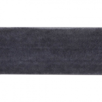 Лента бархатная нейлон, шир.25 мм, (упак. 45,7м), цв.189-т.серый - купить в Воронеже. Цена: 981.09 руб.