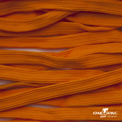 Шнур плетеный (плоский) d-12 мм, (уп.90+/-1м), 100% полиэстер, цв.267 - оранжевый - купить в Воронеже. Цена: 8.62 руб.