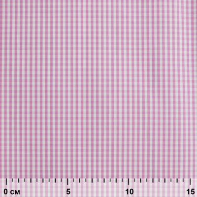 Ткань сорочечная Клетка Виши, 115 г/м2, 58% пэ,42% хл, шир.150 см, цв.1-розовый, (арт.111) - купить в Воронеже. Цена 309.82 руб.