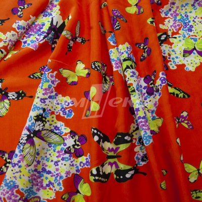 Плательная ткань "Софи" 7.1, 75 гр/м2, шир.150 см, принт бабочки - купить в Воронеже. Цена 243.96 руб.
