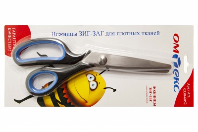 Ножницы арт.0330-6052 "ЗИГ-ЗАГ" 5 мм, для плотных тканей , 9"/ 229 мм - купить в Воронеже. Цена: 733.08 руб.