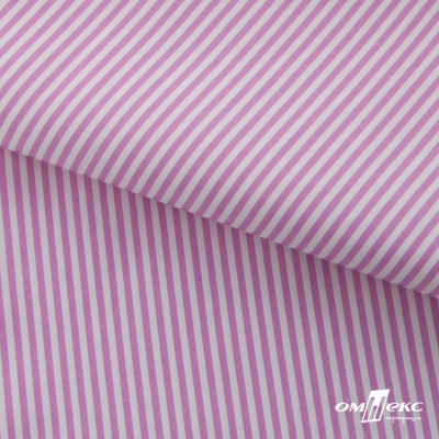 Ткань сорочечная Полоска Кенди, 115 г/м2, 58% пэ,42% хл, шир.150 см, цв.1-розовый, (арт.110) - купить в Воронеже. Цена 306.69 руб.