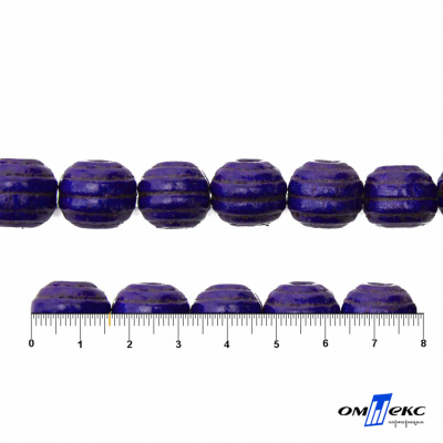 0309-Бусины деревянные "ОмТекс", 16 мм, упак.50+/-3шт, цв.018-фиолет - купить в Воронеже. Цена: 62.22 руб.