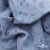 Ткань Муслин принт, 100% хлопок, 125 гр/м2, шир. 140 см, #2308 цв. 69 серо-голубой с цветком - купить в Воронеже. Цена 413.11 руб.