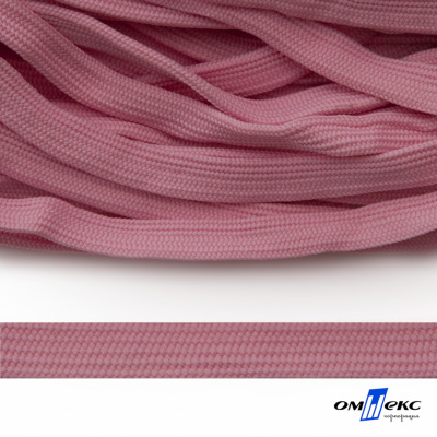 Шнур плетеный (плоский) d-12 мм, (уп.90+/-1м), 100% полиэстер, цв.256 - розовый - купить в Воронеже. Цена: 8.62 руб.