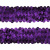 Тесьма с пайетками 12, шир. 30 мм/уп. 25+/-1 м, цвет фиолет - купить в Воронеже. Цена: 1 098.48 руб.