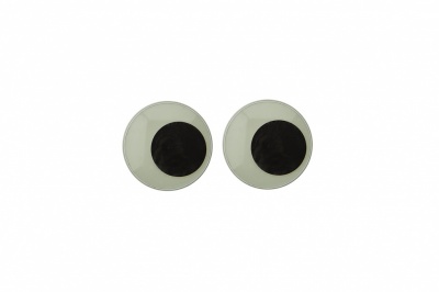 Глазки для игрушек, круглые, с бегающими зрачками, 8 мм/упак.50+/-2 шт, цв. -черно-белые - купить в Воронеже. Цена: 15.88 руб.
