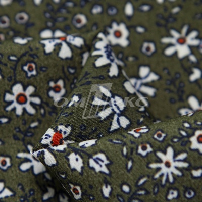 Плательная ткань "Фламенко" 11.2, 80 гр/м2, шир.150 см, принт растительный - купить в Воронеже. Цена 259.21 руб.