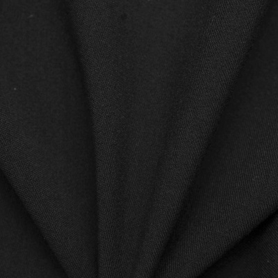Костюмная ткань с вискозой "Рошель", 250 гр/м2, шир.150см, цвет чёрный - купить в Воронеже. Цена 438.12 руб.