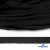 Шнур плетеный d-8 мм плоский, 70% хлопок 30% полиэстер, уп.85+/-1 м, цв.- чёрный - купить в Воронеже. Цена: 735 руб.